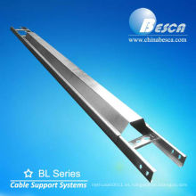 Escalera de cable de 100 mm de ancho con cubierta plana y UL, CE, NEMA, ISO, SGS